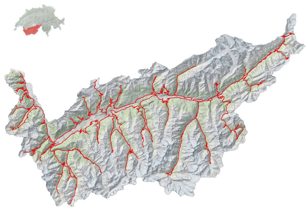 En rouge, les routes que va parcourir Riwal Leemann